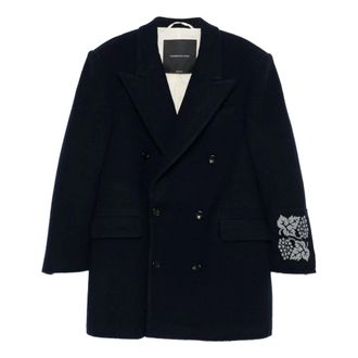 Federico Cina Jassen, Dames, Blauw, M, Dubbelknoops Jas