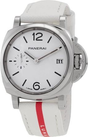 Officine Panerai Luminor Due Luna Rossa Automatic White Dial Watch PAM01306