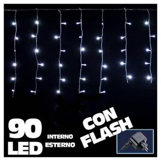 Trade Shop Trade Shop - Luminosa Natalizia 90 Led Luminosa Blanca 3 Meses External Luci Cavo 5mt