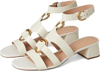 Cole Haan Lyanna Link Ankle Strap Sandals Womens Sandals Ivory Leather : 10.5 B - Medium