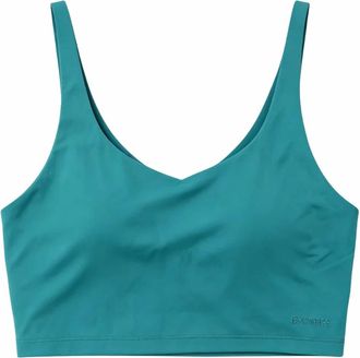 Bandier Womens V-Neck Tempo Crop Bra In Aventurine