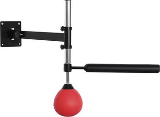 OEM Bola De Velocidad De Boxeo Montado En Pared Altura Ajustable Con Barra Giratoria E Inflador Punching Ball Para Adultos Y Adolescentes 79x72x20 Cm Negr