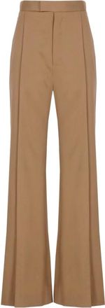 Vivienne Westwood Wide Leg Broeken - Dames - Wijde Broeken - Bruin - M - Wol - Broeken