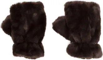 Apparis Ariel faux-fur gloves - women - Polyester/Polyester - One Size - Brown