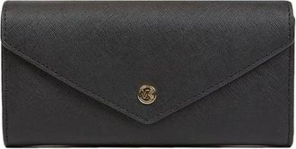 Michael Kors Jet Set Travel Large Envelope Continental Portemonnee - Dames - Portefeuilles - Zwart - ONE Size - Leer - Accessoires
