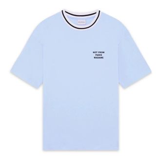 Dr&ocirc;le de Monsieur Heren, Tops, Blauw, Maat: M Katoen