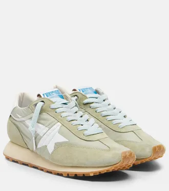 Golden Goose Running Marathon suede-trimmed sneakers