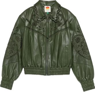 Farm Rio Richelieu Heart Embroidered Jacket