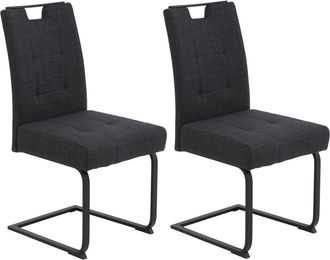 Hela Freischwinger »WIEN, Esszimmerstuhl, Komfortstuhl« (Set) 2 Stk.Flachrohrschwinger,XL Sitzbreite,Griff,Federkorb,140kg belastbar