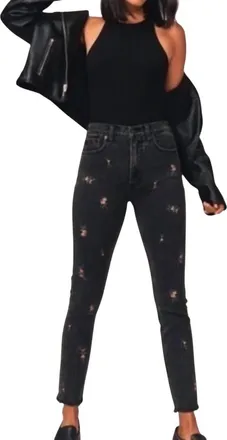 Abercrombie & Fitch High Rise Skinny Jeans In Black, Gray