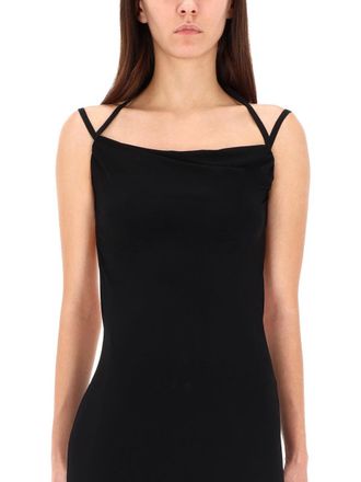 Marine Serre Viscose Jersey Dress - Black