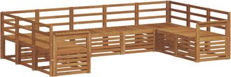 vidaXL Conjunto De Sof&aacute;s De Exterior 9 Uds. Natural Vidaxl