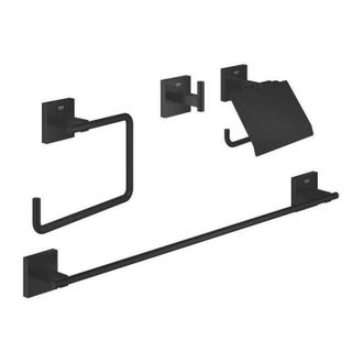 GROHE Set DAccessoires 4 En 1 - Grohe - 411152430 - Start Cube - Noir Mat