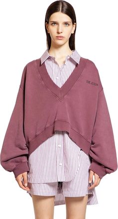 The Attico V-Neck Logo Sweatshirt