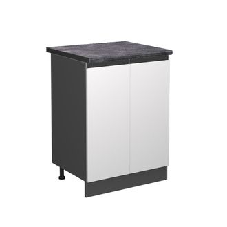 Vicco Mueble Bajo De Cocina R-line, Blanco, 60 Cm, Et Antracita