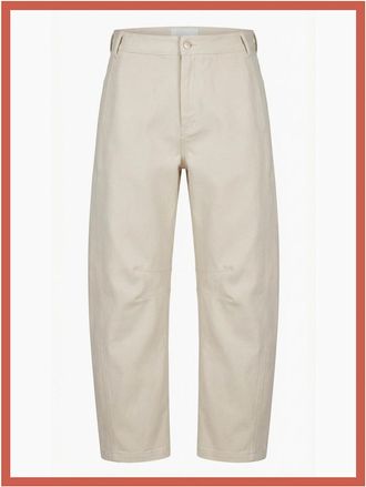 Nooki Design Womens Binx Barrel Leg Trousers - Cream - Size: 12