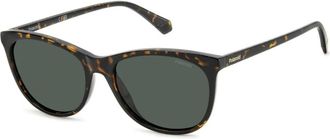 Polaroid Sunglasses, female, Brown, 55 MM, Cat-eye Sunglasses Green Polarized