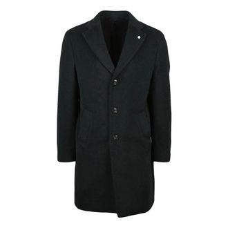 Luigi Bianchi Mantova Heren, Mantels, Zwart, Maat: 2XL Wol