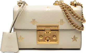 Gucci Tweedehands Kleine Leren Bijen Ster Hangslot Schoudertas