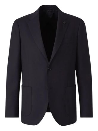 Lardini wool suit - men - Wool/Elastane - 52 - Blue
