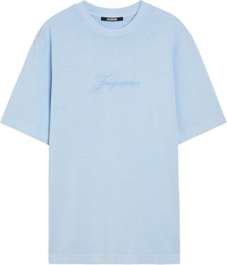 Jacquemus Le Tshirt Pigmento Cotton T-shirt - Blue - XL