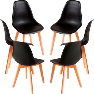 Regalos Miguel Packs Sillas Comedor - Pack 6 Sillas Kelen - Negro