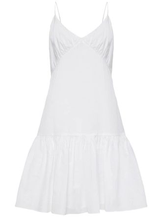 12 Storeez open-back organic-cotton minidress - White