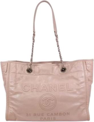 Chanel Pre-owned Tote Bags, female, Pink, Size: ONE SIZE Pre-owned Vintage Tote Bag