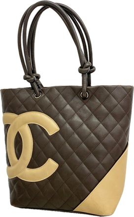 Chanel Brown Leather Tote Bag (Pre-Owned)