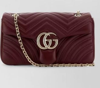 Gucci medium gg marmont nappa leather shoulder bag