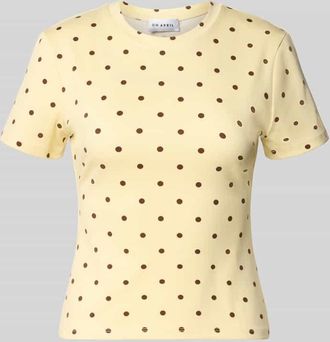 Oh April Slim Fit T-Shirt mit Rundhalsausschnitt Modell Joy in Pastellgelb, Gr&ouml;&szlig;e XL