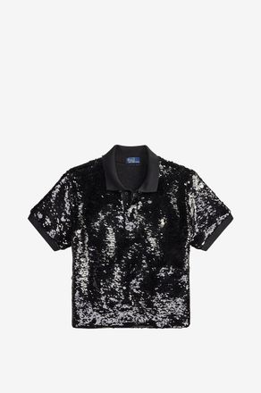 Polo Ralph Lauren Kurz&auml;rmeliges Polo aus Pailletten