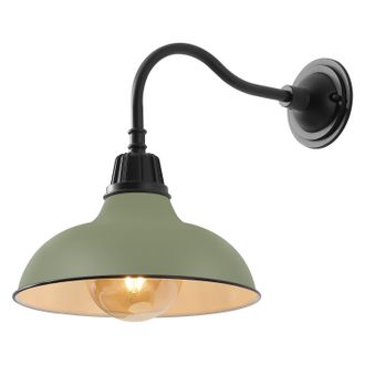 Jonathan Y Designs Aurora 1-Light Farmhouse Industrial Indoor/Outdoor Iron LED Gooseneck Arm Outdoor Sconce