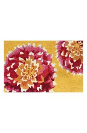 R16 Home Heirloom Dahlia Doormat in Yellow Multi at Nordstrom Rack, Size 2Ft 4In X 3Ft 9In