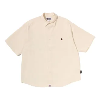 A Bathing Ape Big College Shirt Ivory 0ZXSRMX00232QIVX