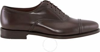 Ferragamo Mens Cap Toe Oxford Shoes In Purple/brown