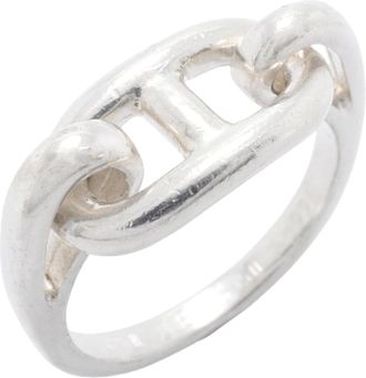 Herm&egrave;s Silver 925 Band Ring (Pre-Owned)