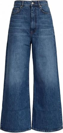 Sportmax Wide Jeans - Dames - Loose Fit Jeans - Blauw - W26 - Denim - Jeans