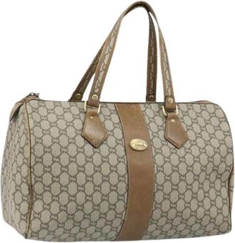 Gucci Pre-owned GG Canvas PVC Lederen Handtas - Dames - Vintage Handtas - Beige - ONE Size - Leer - Vintage