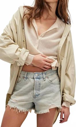 Free People Now Or Never Denim Short In Well Worn