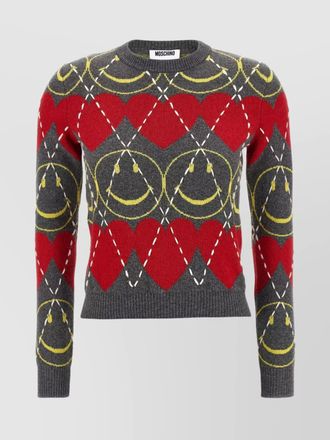 Moschino cashmere wool smiley jumper