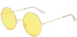 Generic Round Photo Retro Sunglasses for Men and For Women, Outdoor Vacation Beach Glasses (Color : D, Size : Medium)