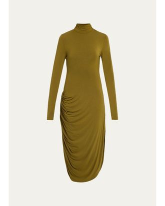 Proenza Schouler Imogen Draped Turtleneck Dress
