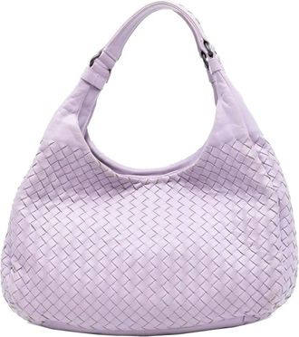 Bottega Veneta Pre-owned Handbags, female, Purple, Size: ONE SIZE Pre-owned Woven Leather Handbag