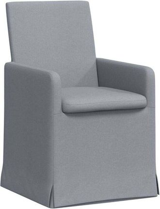 vidaXL Dining Chairs 2 pcs Light grey 57 x 67 x 95 cm Fabric vidaXL