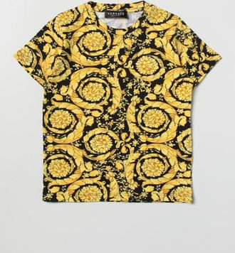 Versace T-shirt in cotone a fantasia barocca Versace Young