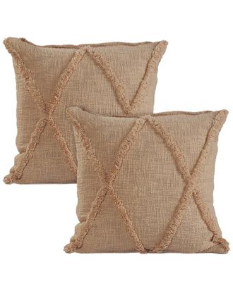 LR Home Set of 2 Reese Flatwoven Throw Pillows