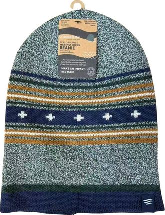 United By Blue The Merino Wool Slouchy Modern Fair Isle Beanie in Teal at Nordstrom