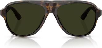 Oliver Peoples Havana Paul Newman Acetate Oversized Aviator Sunglasses