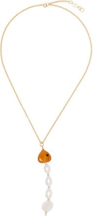 Sandralexandra Collana a catena Carpa Fish con perle - Oro